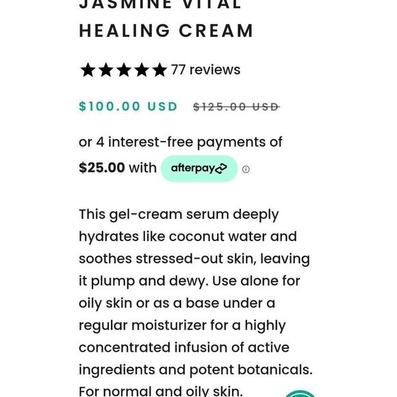 CLARKS BOTANICALS JASMINE VITAL HEALING CREAM New sealed msrp $125 - Picture 3 of 16